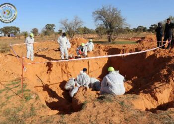 هيئة المفقودين: استخراج جثتين في منطقة القابينة على طريق العبدلي بترهونة