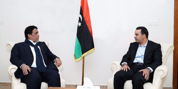 المنفي يبحث مع النويري تطورات الأوضاع السياسية في ليبيا
