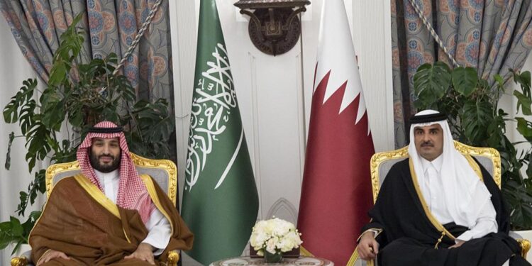 أمير قطر وولي العهد السعودي