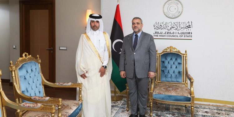 المشري خلال لقائه السفير القطري .. ضرورة وضع خارطة طريق واضحة لإجراء الانتخابات