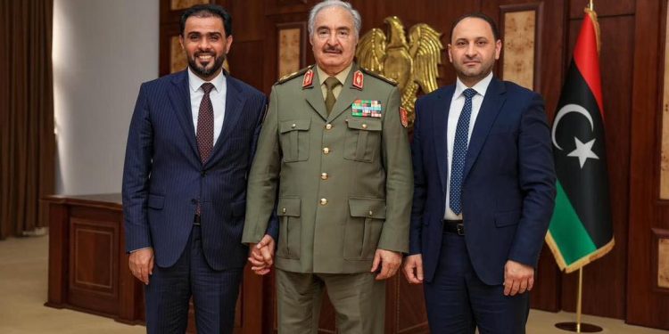 حفتر وحماد يبحثان ملفات الإعمار في درنة والجبل الأخضر وكافة المدن