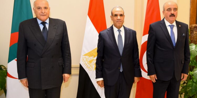 وزراء خارجية مصر وتونس والجزائر يؤكدون من القاهرة على دعم الحل الليبي–الليبي ورفض التدخلات الخارجية