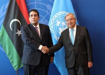 المنفي وغوتيريش يبحثان تحقيق تسوية سياسية شاملة في ليبيا