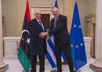 عقيلة يبحث مع وزير الخارجية اليونانية تفعيل التعاون البرلماني المشترك